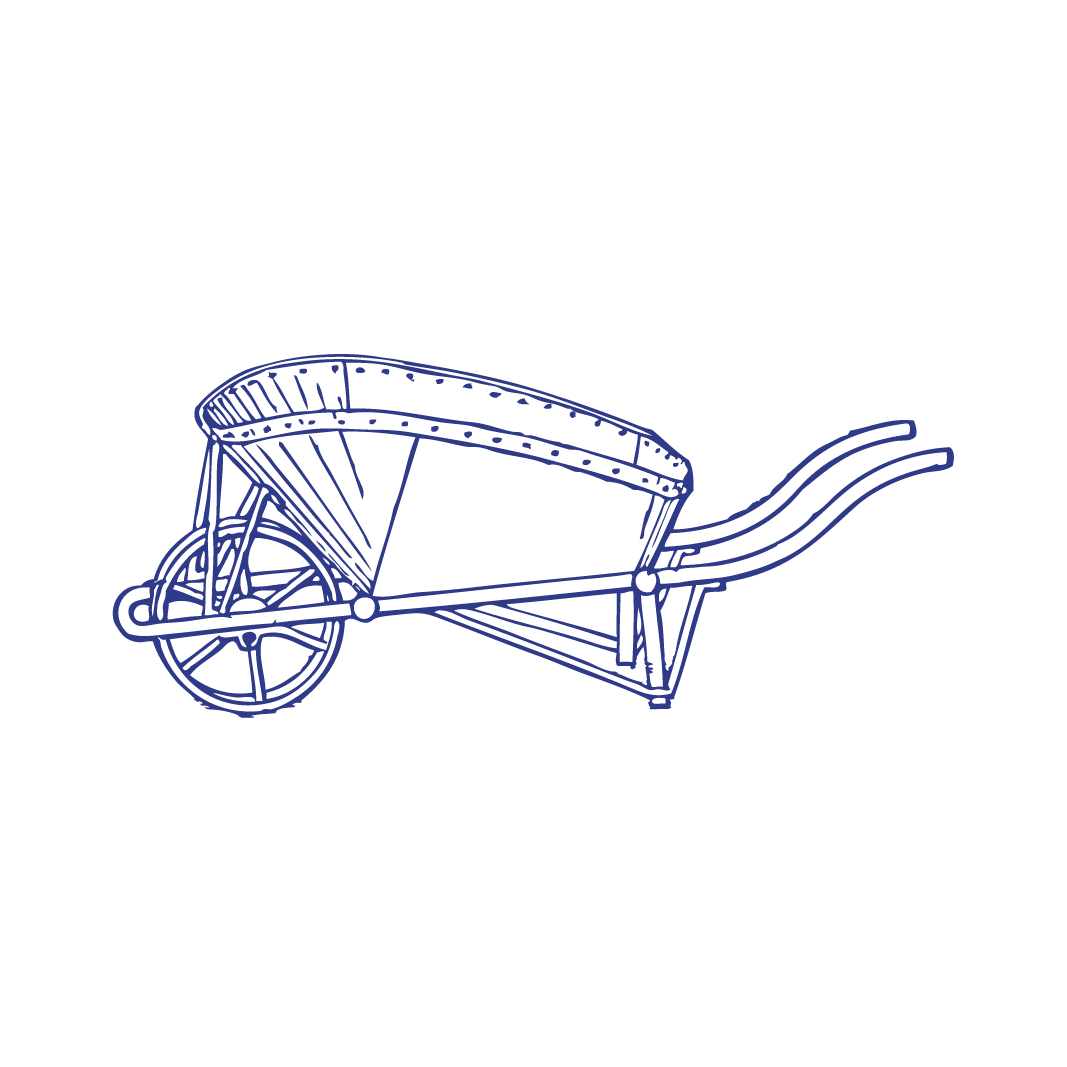 La brouette bleue a disparu